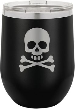 Susquehanna Skull & Crossbones Black Insulated Stemless Tumbler With Lid