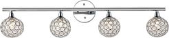 Jonathan Y Maeve 32.5in 4-Light Iron/Glass Contemporary Glam LED Vanity Light