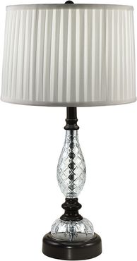 Acacia 24% Lead Hand Cut Crystal Table Lamp