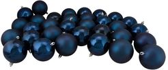 Northlight 32ct Blue Shatterproof 2-Finish Christmas Ball Ornaments