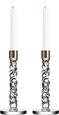 Orrefors Set of 2 Carat Candlesticks