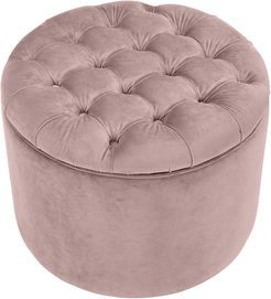 TOV Queen Blush Velvet Storage Ottoman