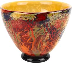 Badash Crystal Firestorm Murano Style Art Glass Bowl