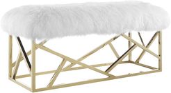 Modway Intersperse Sheepskin Sheepskin Bench