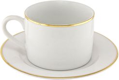 Ten Strawberry Street Gold Line Set of 6 Cups & Saucers