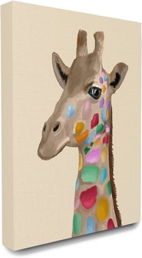 Stupell Giraffe with Rainbow Colored Spots Illustration