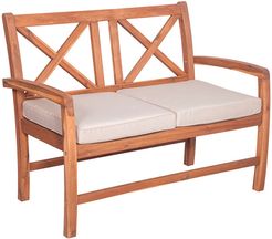 Hewson Acacia Wood X-Back Love Seat