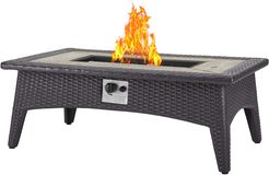 Splendor 43.5in Rectangle Outdoor Patio Fire Pit Table