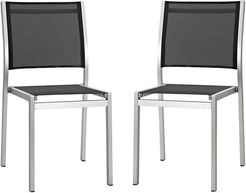 Modway Outdoor Set of 2 Shore Side Chair Outdoor Patio Aluminum Set