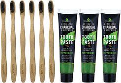 Pursonic Bamboo Toothbrush Charcoal Whitening Set