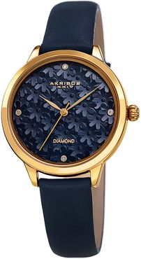 Akribos XXIV Women's Leather Watch
