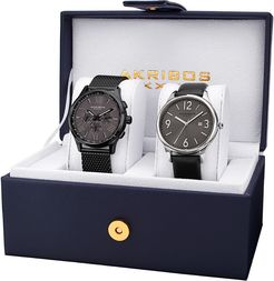 Akribos XXIV Men's Set of 2 Watches