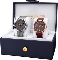 Akribos XXIV Men's Set of 2 Watches