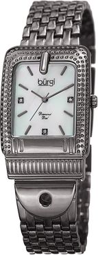 Burgi Women's Diamond Marker Buckle Watch