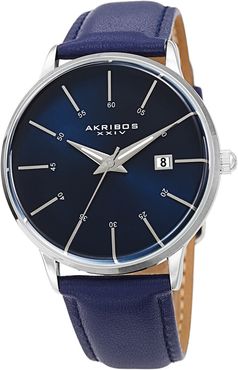 Akribos XXIV Men's Leather Watch