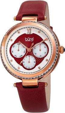 Burgi Women's Diamond Marker Subdial Watch