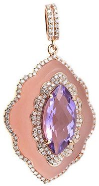 18K Rose Gold 0.81 ct. tw. Diamond & Gemstone Pendant