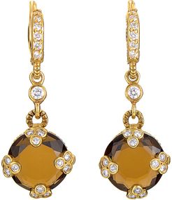 Judith Ripka 18K 0.85 ct. tw. Diamond & Quartz Earrings