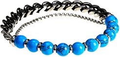 Jean Claude Stainless Steel Turquoise Bracelet
