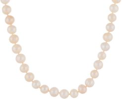 Splendid Pearls Silver 9-10mm Freshwater Pearl Necklace
