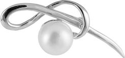 Splendid Pearls Plated 8-8.5mm Pearl Brooch