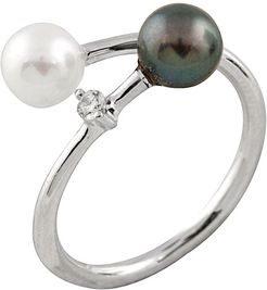 Splendid Pearls 14K Diamond & 5.5-6mm Pearl Ring