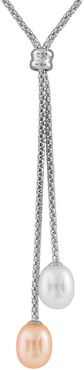 Splendid Pearls Rhodium Plated 7-8mm Pearl Necklace