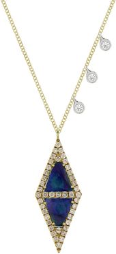 Meira T 14K & Silver 3.02 ct. tw. Diamond & Blue Sapphire Necklace