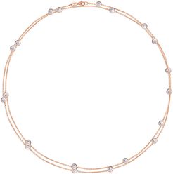 Gabi Rielle Rose Gold Over Silver CZ 42in Necklace