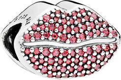 PANDORA Silver CZ Red Kiss More Charm