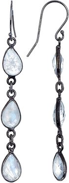 Adornia Fine Silver 6.00 ct. tw. Moonstone Drop Earrings