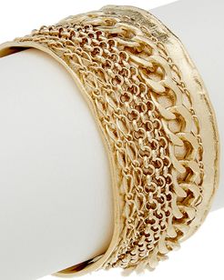 Rivka Friedman 18K Plated Fire Edge Cuff Bracelet