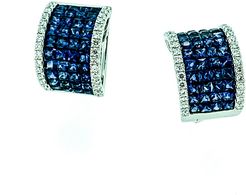 Arthur Marder Fine Jewelry 18K 4.75 ct. tw. Diamond & Sapphire Earrings