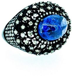 Arthur Marder Fine Jewelry Silver 2.35 ct. tw. Diamond & Tanzanite Ring