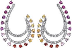 Diana M. Fine Jewelry 14K 1.42 ct. tw. Diamond & Sapphire Earrings