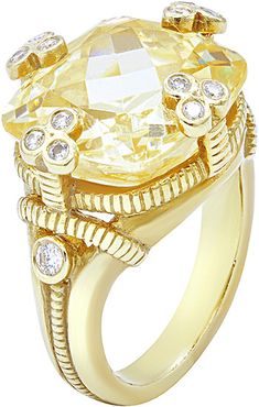 Diana M. Fine Jewelry 18K 18.40 ct. tw. Diamond & Citrine Ring