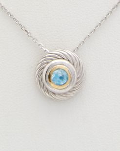 Phillip Gavriel 18K & Silver Blue Topaz Necklace