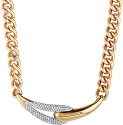 Swarovski Crystal Rose Gold Plated Stainless Steel Necklace