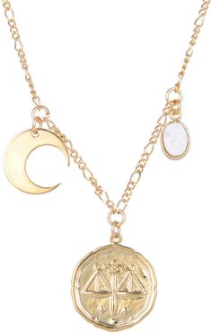 Eye Candy LA Luxe Collection 14K Plated Libra Charm Necklace