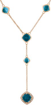 Le Vian? 14K Rose Gold 7.53 ct. tw. Diamond & London Blue Topaz & Swiss Blue Topaz Necklace