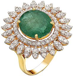 Forever Creations Signature Collection 18K 6.45 ct. tw. Diamond Emerald Ring