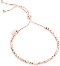 Sterling Forever 14K Rose Gold Plated Beaded Slider Bracelet