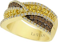 Le Vian 14K 0.93 ct. tw. Diamond & Yellow Sapphire Ring