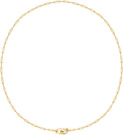 Gabi Rielle Gold Over Silver Handcuff Lock Chain Necklace