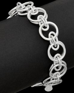 Italian Silver Circle Link Bracelet