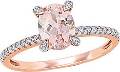Rina Limor 10K Rose Gold 1.25 ct. tw. Diamond & Morganite Ring