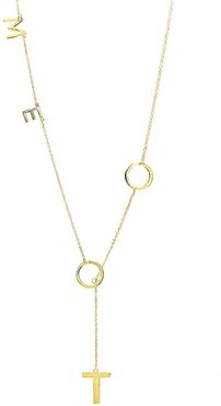 ADORNIA Gold Over Silver Me Too Lariat Necklace