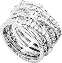 Crislu Silver & Platinum CZ Ring