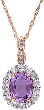 Rina Limor 14K Rose Gold 1.66 ct. tw. Diamond & Gemstone Pendant Necklace
