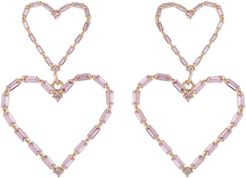 Eye Candy Los Angeles Luxe Collection 14K Plated CZ Heart Drop Earrings